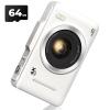 kiisda Digital Camera, Upgrade FHD 1080P Digital Camera for Kids with 64 GB SD Card,16X Zoom Anti-Shake, Compact Small Camera for Teens Adult Beginner Idea Christmas Birthdays Gift,White view 1