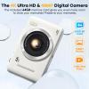 kiisda Digital Camera, Upgrade FHD 1080P Digital Camera for Kids with 64 GB SD Card,16X Zoom Anti-Shake, Compact Small Camera for Teens Adult Beginner Idea Christmas Birthdays Gift,White view 2
