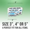 Fishkeeping Sticker Fishkeeping Decal Just One More Tank I Promise Funny Vinyl Stickers Weather-Resistant Stickers for Water Bottles Laptop Window Car Size 3" view 2