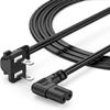90 Degree Angled AC Power Cable - 2 Prong Compatible for Hp, Lg, Sharp, Canon, Brother, Epson, Lexmark Printers view 1