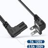 90 Degree Angled AC Power Cable - 2 Prong Compatible for Hp, Lg, Sharp, Canon, Brother, Epson, Lexmark Printers view 3
