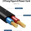 90 Degree Angled AC Power Cable - 2 Prong Compatible for Hp, Lg, Sharp, Canon, Brother, Epson, Lexmark Printers view 4