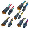 ARETV 2 3 4 6 8 Pin JST Motorcycle Waterproof Connector, Car Rearview Mirror Wiring Harness Black Compatible(6P Wire Harness,1 Pc) view 2