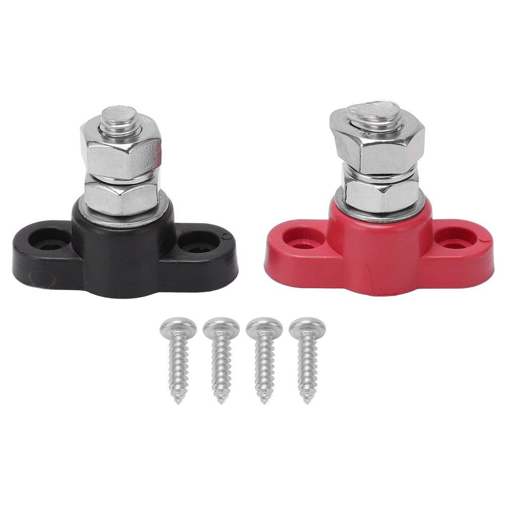 NDNCZDHC Power Distribution Block with M8 Studs 2 Colors Robust Easy Installation for Solar Trucks Buses DC 48V