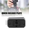 ANGGREK Portable Quick Release Plate, 1/4 Inch Screw Port Aluminum Dual Interfaces Camera Mount Adapter with Non Slip Pads for Zhiyun, for Osmo Action, for Insta360, Load Bearing 2kg view 3