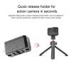 ANGGREK Portable Quick Release Plate, 1/4 Inch Screw Port Aluminum Dual Interfaces Camera Mount Adapter with Non Slip Pads for Zhiyun, for Osmo Action, for Insta360, Load Bearing 2kg view 4