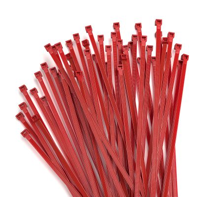 Aroono 10 inch Zip Ties-0.14 Width, 40lb Strength, 50pcs Cable Ties-Nylon Material, UV Resistant, High/Low Temperature Resistant-Durable, Ideal for Indoor and Outdoor Use-Red