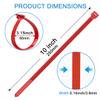 Aroono 10 inch Zip Ties-0.14 Width, 40lb Strength, 50pcs Cable Ties-Nylon Material, UV Resistant, High/Low Temperature Resistant-Durable, Ideal for Indoor and Outdoor Use-Red view 2