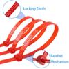 Aroono 10 inch Zip Ties-0.14 Width, 40lb Strength, 50pcs Cable Ties-Nylon Material, UV Resistant, High/Low Temperature Resistant-Durable, Ideal for Indoor and Outdoor Use-Red view 4