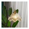 DXYC Metal Glass Chandelier Nordic Style - Japanese Cafe Pendant Lampshade, Adjustable Flush Mount Ceiling Lighting Fixtures for Dining Room and Living Room Decoration Hanging Light(20CM) view 3