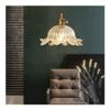 DXYC Metal Glass Chandelier Nordic Style - Japanese Cafe Pendant Lampshade, Adjustable Flush Mount Ceiling Lighting Fixtures for Dining Room and Living Room Decoration Hanging Light(20CM) view 4