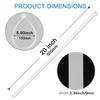 20 inch White Cable Zip Ties Heavy Duty-0.36" width, 100pcs Self-Locking Plastic Wire Ties-175lbs Strength, UV and Temperature Resistant, for Machinery, Vehicles, Farms, Cables, Pipes, Fence by Aroono view 2