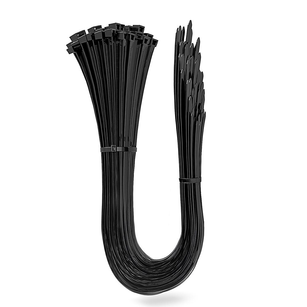 Aroono Black Nylon Cable Zip Ties-0.36 x 22 inch, 100 pcs Large Heavy Duty Zip Ties with 175 lbs Strength, Self-Locking Wire Ties-UV and Temperature Resistant, for Indoor Outdoor Use