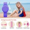Airtag Holder for Kids,3 Pack Silicone Waterproof Hidden Bracelets for Kids, GPS Tracker Wristbands Compatible with Apple Airtag (Black/Purple/Middle Night Blue) view 2