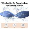 Airtag Holder for Kids,3 Pack Silicone Waterproof Hidden Bracelets for Kids, GPS Tracker Wristbands Compatible with Apple Airtag (Black/Purple/Middle Night Blue) view 4