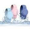 Airtag Holder for Kids,3 Pack Silicone Waterproof Hidden Bracelets for Kids, GPS Tracker Wristbands Compatible with Apple Airtag (Gray Blue/Pink/Light Blue) view 1