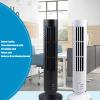 CCYLEZ Cooling Tower Fan, USB Bladeless Cooling Fan High Speed with 2 Speeds, Portable Desk Fan Quiet for Home Bedroom Office (Black) view 3