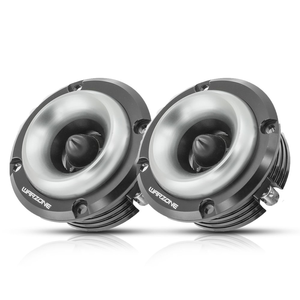 Warzone 2X WZ20TW 2.88-Inch Super Tweeter Speaker, 4 Ohm, 1000W Total Max Power, 105dB Sensitivity, Titanium Diaphragm, CCAW Voice Coil for Pro Car Audio (Pair)