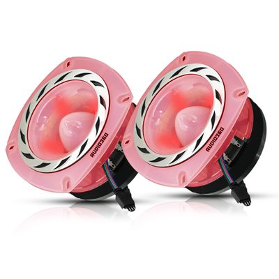 2X Audio360 AD43TW 4.72-Inch Full LED Super Tweeter Speaker, 4 Ohm, 4000W Total Max Power, 106dB Sensitivity, Phenolic Diaphragm, CCAW Voice Coil for Pro Marine Audio (Pair)