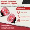 2X Audio360 AD43TW 4.72-Inch Full LED Super Tweeter Speaker, 4 Ohm, 4000W Total Max Power, 106dB Sensitivity, Phenolic Diaphragm, CCAW Voice Coil for Pro Marine Audio (Pair) view 3