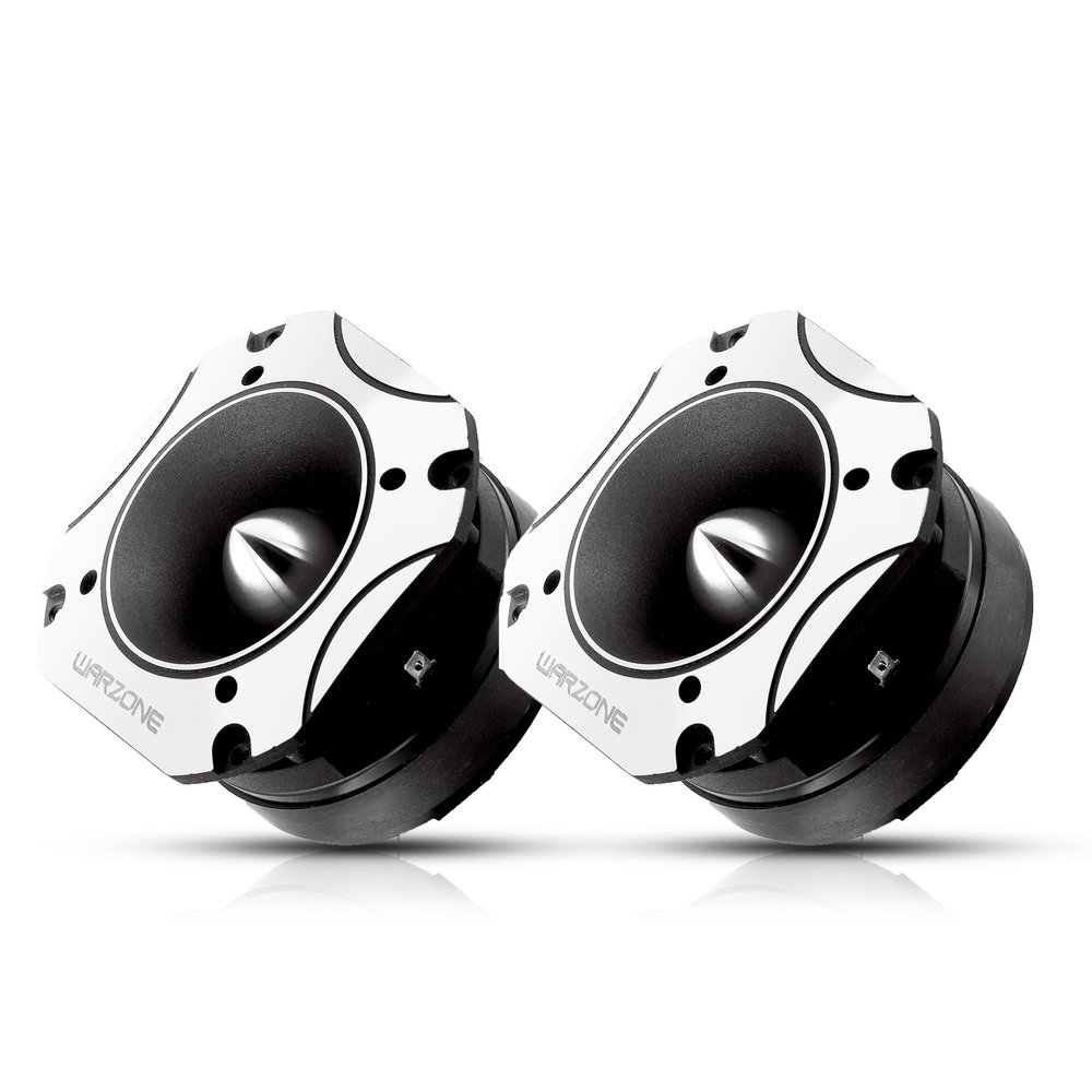 2X War-Zone WZ60TW 4.02-Inch Super Tweeter Speaker, 4 Ohm, 3200W Total Max Power, 105dB Sensitivity, Titanium Diaphragm, CCAW Voice Coil for Pro Car Audio (Pair)