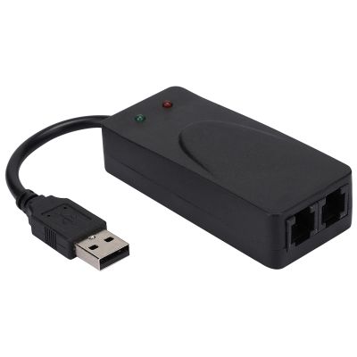 Dual Port USB2.0 56K External Modem, Plug and Play, 7 8 10 XP, V.92, V.90, V.42, V.42bis, Automatic Dialing