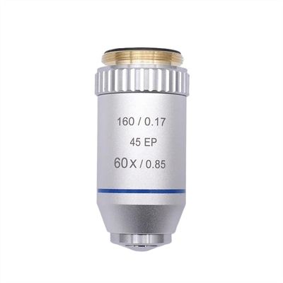ZTBH Microscope Accessories Kit Semi-plan Achromatic Objective Lens 195 mm Conjugate Distance 60X for Biological Microscope 160/0.17 45EP Microscope Slides