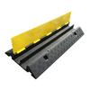 Heavy Duty Cable Protector Ramp - Rubber Speed Bump w/Flip-Open Top Cover & Channel Groove Design, Modular Traffic Driveway Speed Bump for Outdoor & Indoor Use view 1