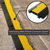 Heavy Duty Cable Protector Ramp - Rubber Speed Bump w/Flip-Open Top Cover & Channel Groove Design, Modular Traffic Driveway Speed Bump for Outdoor & Indoor Use view 3