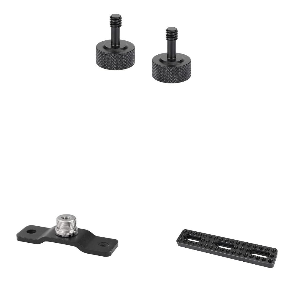 CAMVATE 1/4"-20 Thread Thumb Screw + Long Cheese Plate + 5/8'' Male to 1/4'' Female
