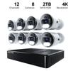 Night Owl Power Over Ethernet 12 Channel NVR Video Home Security Camera System with (8) Wired IP 4K HD Indoor/Outdoor Deterrence Cameras and 2TB Hard Drive (Add up to 4 Wi-Fi Cameras) view 2