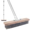 Stainless Steel Wire Brush, 59'' Long Handle Floor Scrubber for Concrete view 1