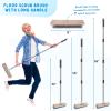 Stainless Steel Wire Brush, 59'' Long Handle Floor Scrubber for Concrete view 4