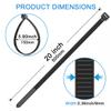 Aroono Heavy Duty Zip Ties-0.36 x 20 inch, 25 pcs Large Cable Ties with 175 lbs Strength, UV Resistant Wire Ties, High Tensile Strength, for Indoor Outdoor(Black) view 2