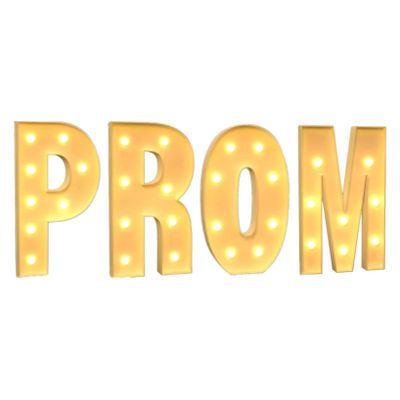 Graduation Decorations Class Of 2024,Large PROM Marquee Light Up Letters Sign For Kindergarten Preschool High School(PROM Yellow,4FT)