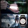 Bassizo Military Smart Watch for Men 3ATM Waterproof with Call/LED Flashlight 2.02" HD Big Screen Rugged Tactical Smartwatch with Compass Fitness Tracker with HR/SPO2/Sleep Monitor for iPhone Android view 4