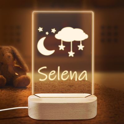 coolenious Custom Baby Night Light for Kids, Personalized Baby Night Light, Custom Nursery Night Light for Kids, Personalized Baby Gifts for Boys, Girls, Personalized Birthday Gift for Baby, Kids
