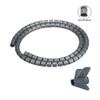 2Pcs Grey Cable Bundler (6.5 Feet) - Flexible & Expandable Cable Management Sleeve,Cable Organizer Coiled Tube Sleeve Cable(10mm,0.39inch) view 3