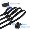 Aroono Black Nylon Cable Zip Ties-0.36 x 22 inch, 25 pcs Large Heavy Duty Zip Ties with 175 lbs Strength, Self-Locking Wire Ties-UV and Temperature Resistant, for Indoor Outdoor Use view 4