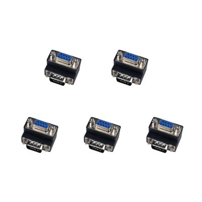 Pjeghbvop 9 Pin 232 Male to Female Serial Gender Adapter 90 Degree Extension Cable Converter Coupler