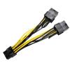 OPFBA 18AWG 8Pin to Dual 8Pin(6+2) Power Cable for GPU Power Cable for Tesla K80 M40 M60 P40 P100,20CM, OPFBA288 view 2
