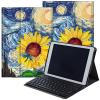 DEGDFSGR for Samsung Galaxy Tab A8 10.5 Case with Keyboard, Detachable Wireless Keyboard Magnetic Closure Protective Cover Case for Samsung Tab A8 2022[SM-X200 X205 X207], Sunflower Dragonfly view 1