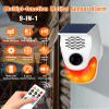 ChunHee Motion Sensor Alarm Outdoor,Motion Detector Alarm Dog Barking,8 Adjustable Sound Siren,120db Loud Noise Maker,Support Recording,Motion Activated Alarm with Remote Control(2 Pack) view 4