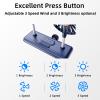 Binguowang Monitor Fan with Clamp & Light Bar Desk Lamp with fan for Office mini Desk fan small quiet with lamp for PC Laptops Tablet for Home Office Portable Working Reading Stand Lamp (Dark Blue) view 4