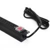 Aeons 1U 19" Rack Mount Server Network PDU Power Strip, 10 Right Angle Outlets 15A Switch, Overload Protector, 10ft Power Cord, Rackmount Metal Slim Design, UL view 2