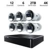 Night Owl Power Over Ethernet 12 Channel NVR Video Home Security Camera System with (6) Wired IP 4K HD Indoor/Outdoor Deterrence Cameras and 2TB Hard Drive (Add up to 4 Wi-Fi Cameras) view 2