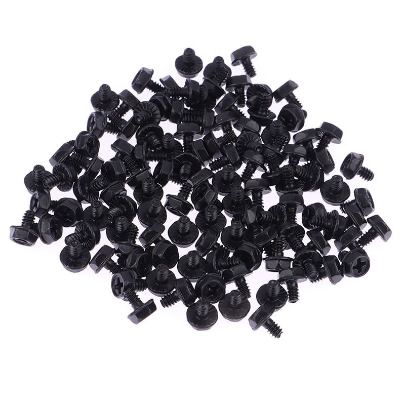 100Pcs Toothed Hex Computer PC Case Hard Drive Motherboard Mounting Screws for Motherboard PC Case CD-ROM Hard Disk Screws - (Color: A2)