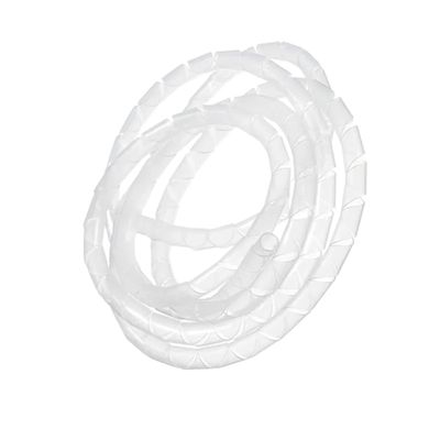 ELLANA spiral protector Pipe Protector Spiral Wrap Sleeving Tube Cable Line Band Winding Wire Sleeves Diameter 6mm 8mm wraps cable(White,1 Meter ID 4.0mm)