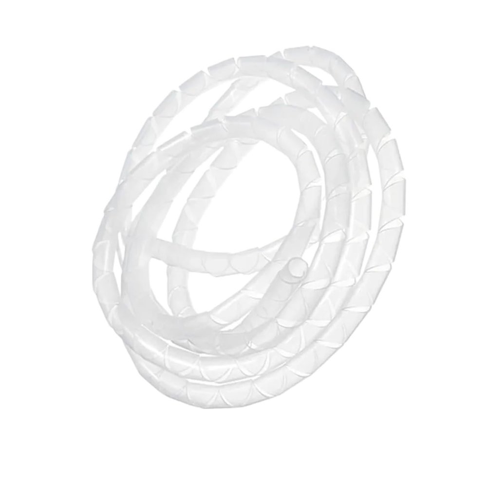 ELLANA spiral protector Pipe Protector Spiral Wrap Sleeving Tube Cable Line Band Winding Wire Sleeves Diameter 6mm 8mm wraps cable(White,1 Meter ID 4.0mm)
