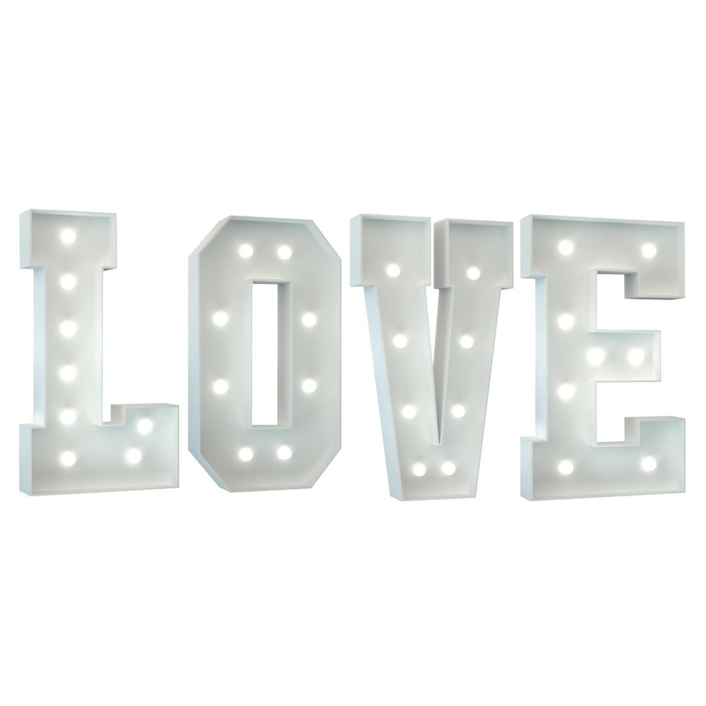 TQQEPOOL LED Letter Lights Sign,Large Love/Baby Marquee Light Up Letters Sign,Decorative Led Light Up Letter for Anniversary Wedding Baby Shower Party(Love White,2FT)